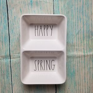 Rae Dunn Happy Spring divided tray EUC